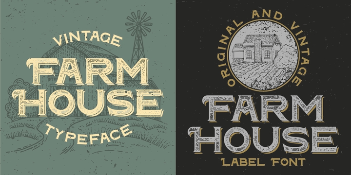Przykładowa czcionka Farm House #4